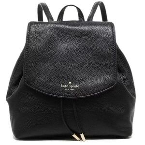 Kate Spade New York Black Pebbled Leather Backpack